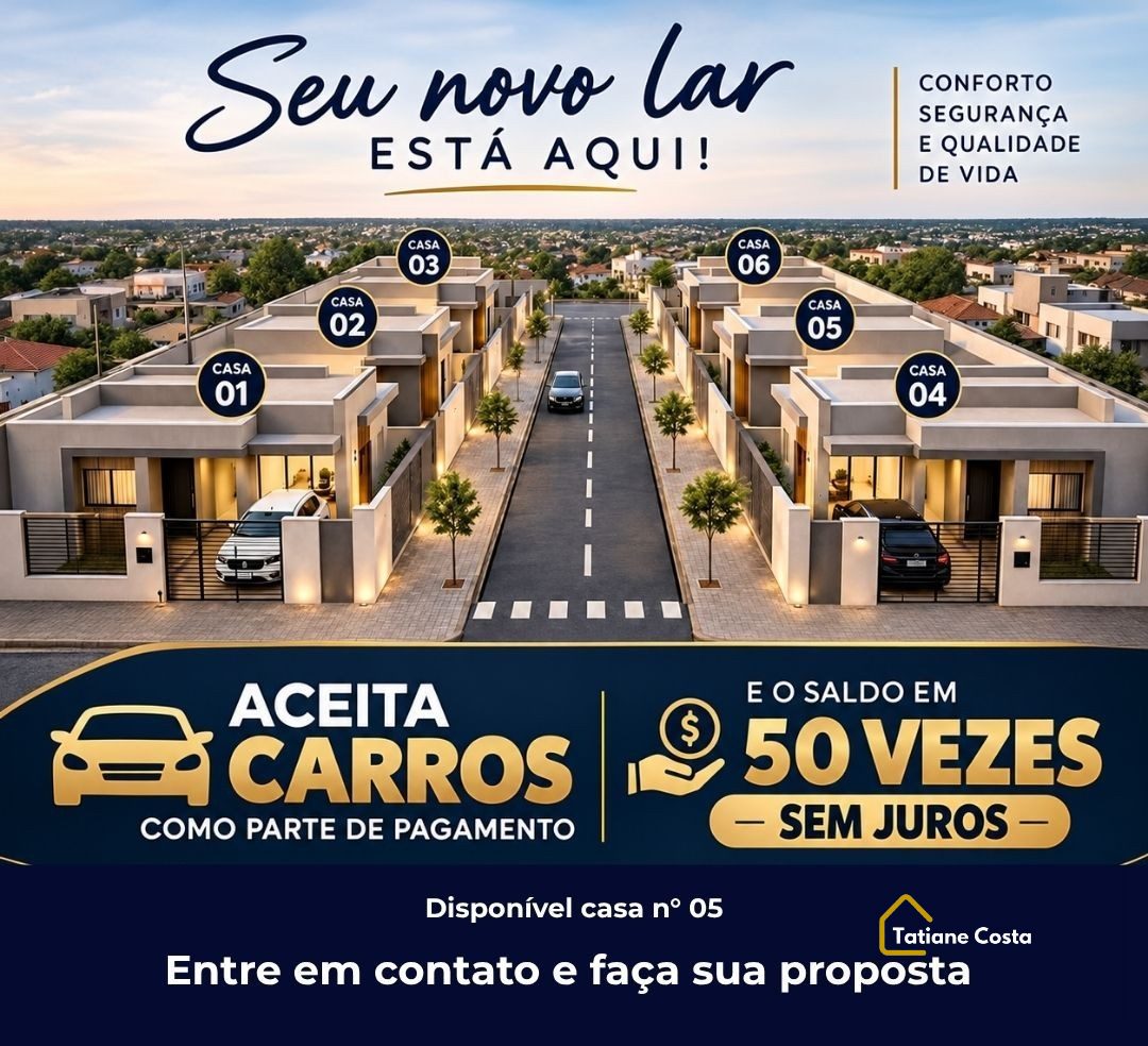 Casa nova com laje e suíte pra venda